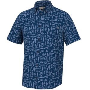 Huk Kona Batiki UPF 30+ Short-Sleeve Button-Down Shirt for Men XL